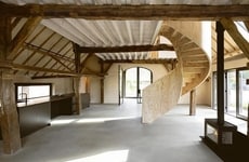 Pine Plywood Spiral Staircases