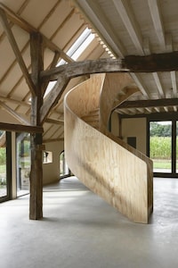 Pine Plywood Spiral Staircases Image 2