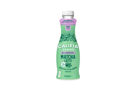 Bottled Blueberry Matcha Lattes