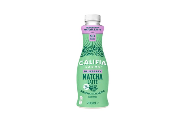 Bottled Blueberry Matcha Lattes