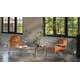 Upholstered Metal Armchairs Image 3