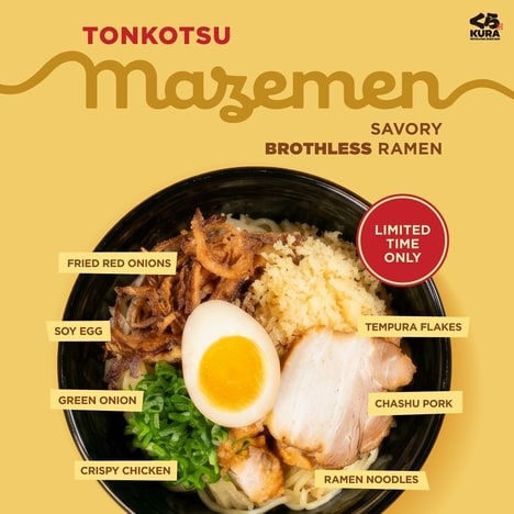 Brothless Pork Ramen Bowls