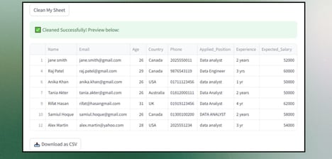 Spreadsheet Cleanup Tools