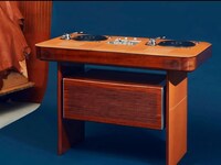 Mahogany Cowhide Consoles