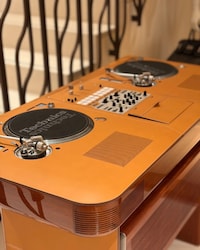 Mahogany Cowhide Consoles Image 2