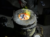 Porous Cast Metal Lighting Image 3