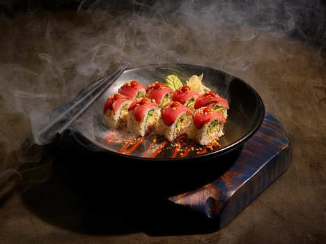 Smoking Spicy Tuna Rolls