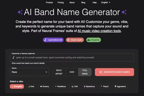 Music Creative Naming Tools