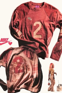 Rapper Red-Tinted Streetwear Image 1