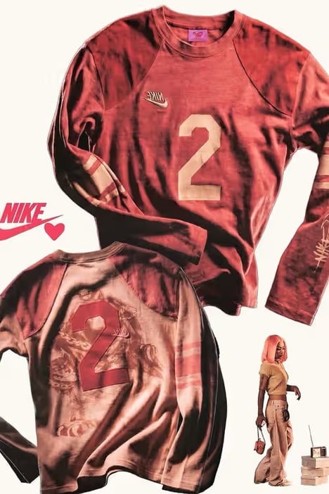 Rapper Red-Tinted Streetwear