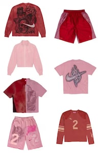 Rapper Red-Tinted Streetwear Image 4
