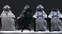 Computer Chair-Attached Blankets Image 2