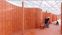Snaking Brick Pavilions Image 3