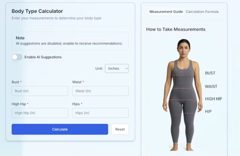 Body Type Personalization Tools