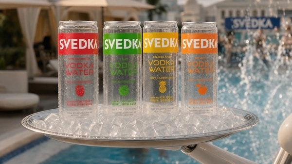 Transparent Vodka Water Cans