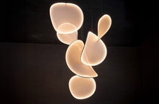Fabric-Wrapped Pendant Lights