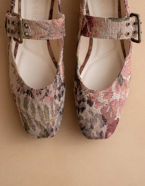Tapestry-Inspired Ballet Flats