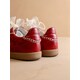 Cherry Red Lace-Up Sneakers Image 3
