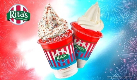Patriotic Layered Gelato Desserts