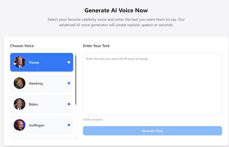 Celebrity Voice Tools