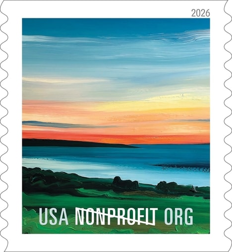 Sunset-Inspired Nonprofit-Rate Postage Stamps