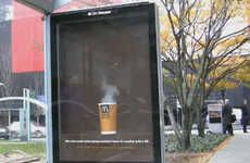 Steaming Bus Shelter Ads