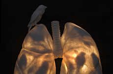 Glowing Lung Sculptures