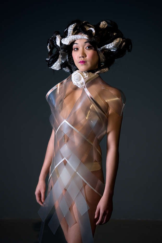 fashion tv transparent dress Knitted Transparent Dress – David's Road US main image 0
