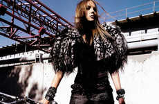 Feathered Shoulder Pads