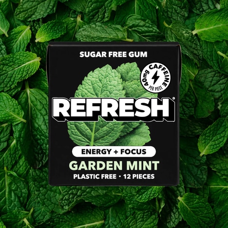 Caffeinated Minty Chewing Gums