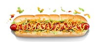 Footlong QSR Sandwich Hotdogs Image 2