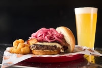 Patriotic Tri-Colored Burgers