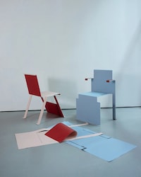 Dual-Tone Metal Chairs Image 2