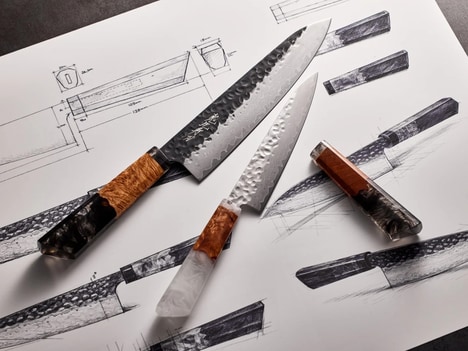 Damascus Kitchen Knives