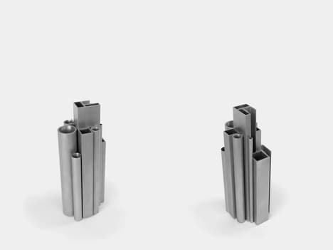 Industrial Aluminum Vases