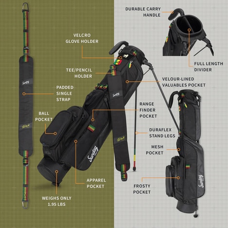 Reggae-Inspired Golf Bags