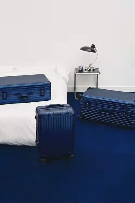 Aluminum Blue Luggage Collection