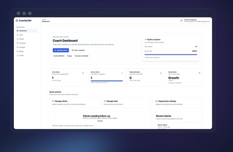 Simplified Coach CRMs