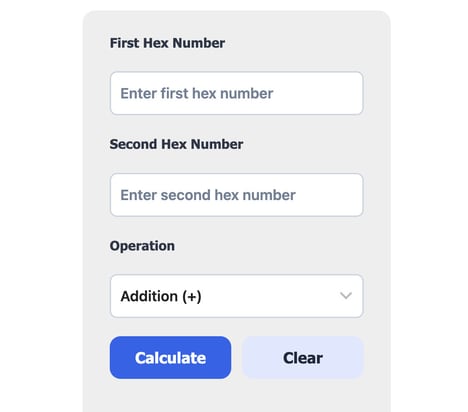 Hex Calculator Conversion Tools