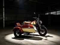Retro Cityscape Sidecar Motorcycles Image 2