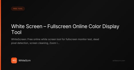 Fullscreen Online Test Tools