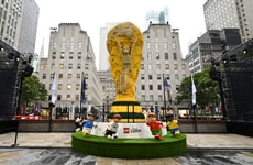 Building Block Soccer Statues