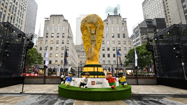 Building Block Soccer Statues