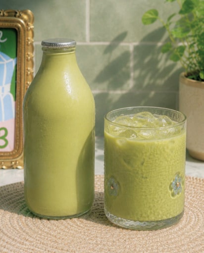 Freshly Bottled Matcha Lattes