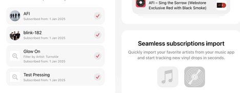 Vinyl Release Trackers