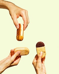 Dipped Gelato Sandwiches