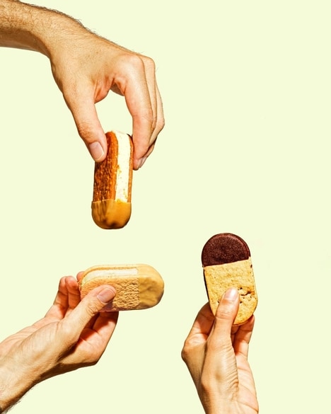 Dipped Gelato Sandwiches