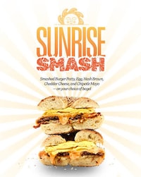 Hybrid Burger Breakfast Bagels Image 1