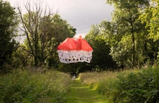 Bright Floating Textile Installations