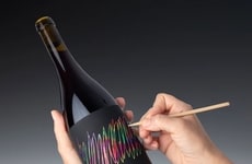 Rainbow Doodle Wine Labels